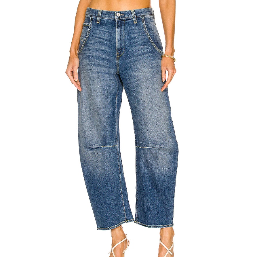 Nili Lotan Medium Blue Wide-Leg Flare Jeans